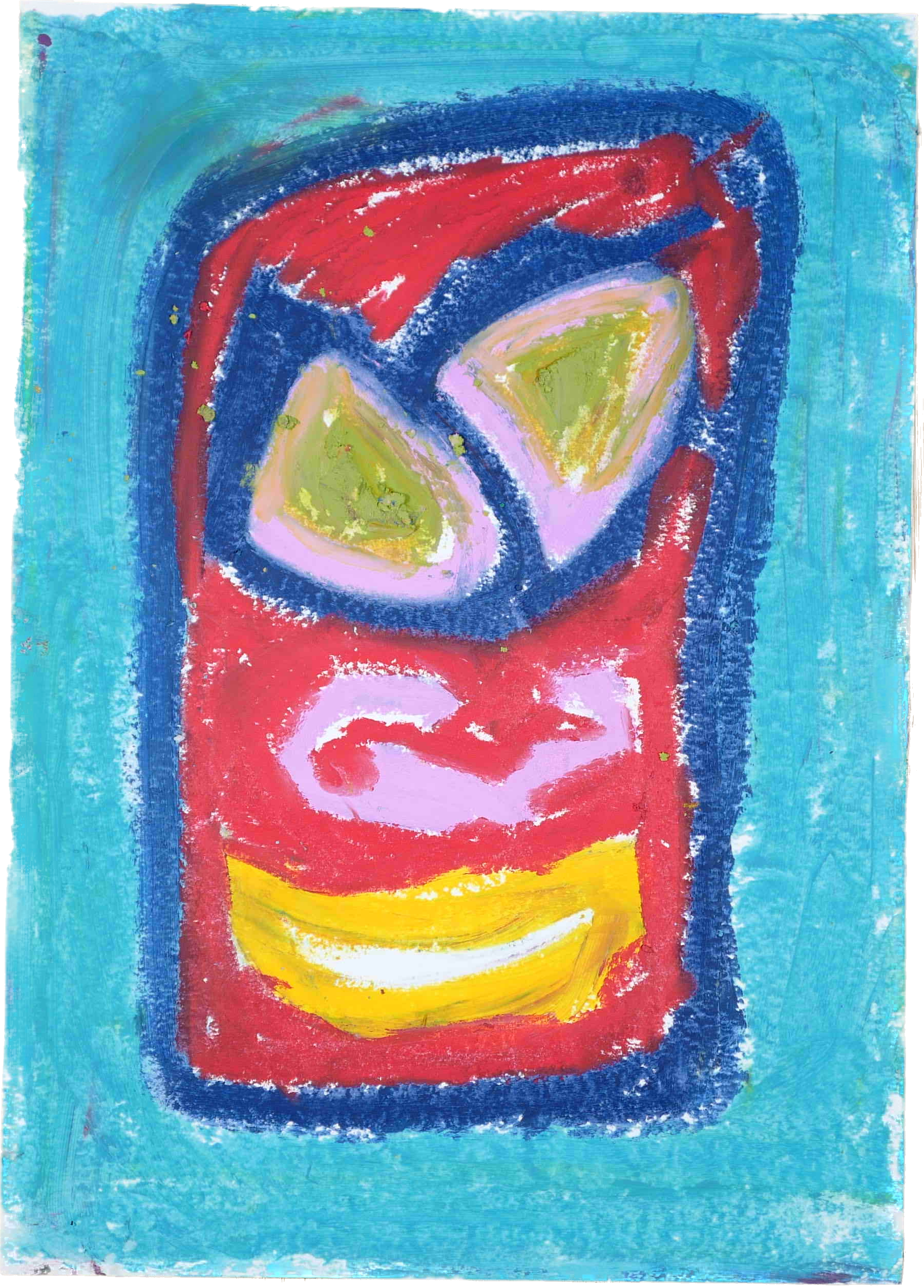 "Lenfantvivant vibrant abstract facial expression" "Sauna Fusion Art with radiant colors" "Expressive oil pastel artwork on paper" "Bold abstract art by Lenfantvivant" "Lenfantvivant's colorful imagination on display"